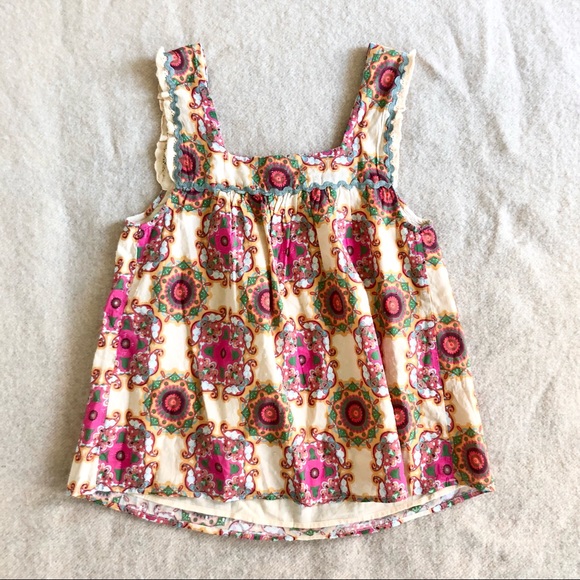 Anthropologie Let Me Be Abstract Ruffled Tank - Picture 12 of 13